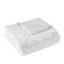Housse de couette médaillon 3 pièces très grand / très grand - gris blanc, fermeture à boutons et attaches tissées, fermeture, repose-pieds confortable-119448448