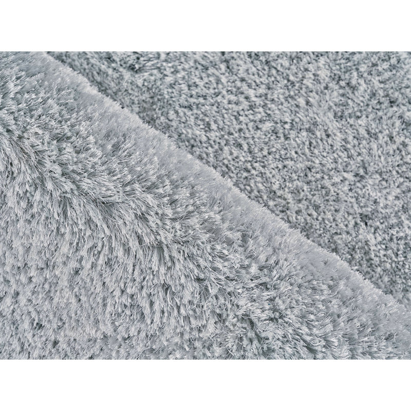 Exquisite Rugs Sumo Shag Handmade Handloomed Polyester/Microfiber Light Blue Area Rug, Rectangle 2' x 3'