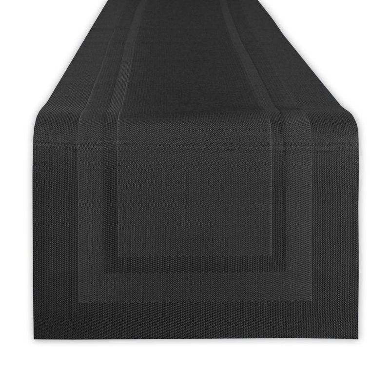 Zapata Vinyl Table Runner, Black