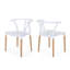 Chaise de salle à manger en plastique (ensemble de 2)-2061863970