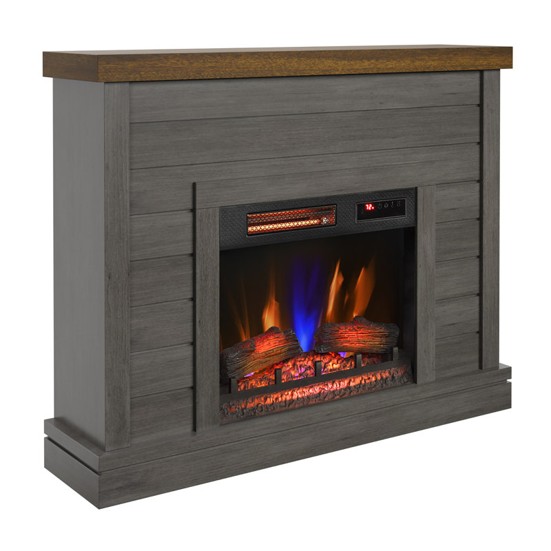 Foyer électrique Duraflame® Shiplap, Gris patiné