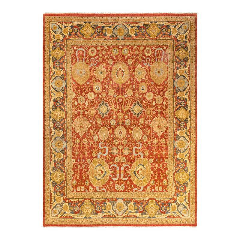 Hayner One-of-a-Kind 7'10" X 10'9" 2000s Wool Area Rug in Orange