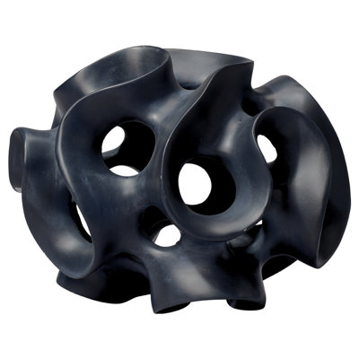 Ribbon Sphere Resin Sculpture