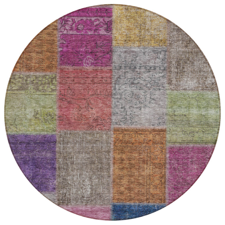 Washable Patchwork Indoor / Outdoor Rug