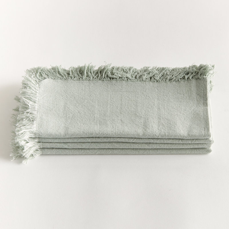 Ensemble de 4 serviettes de table Aura, Vert