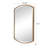 Vanity Gold arched metal wall mirror 