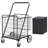 Bigger Super Jumbo Shopping Cart,Grocery Cart on Wheels, Foldable Utility Shopping Carts with Double Basket and 360° Rolling Swivel Wheels for Groceries Laundry
