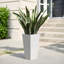 Grand pot de fleurs fuselé en métal-563055627-563055669