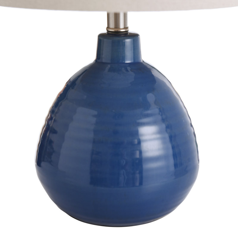 Alverez 21" Ceramic Table Lamp, Sailor Navy Blue