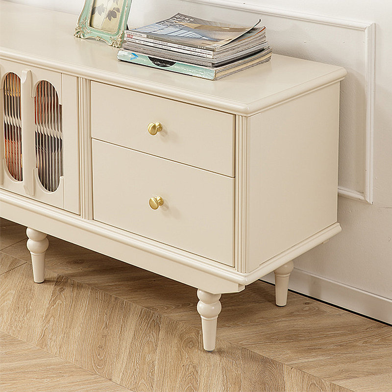 Meuble télé français de style crème rétro, 78.74"