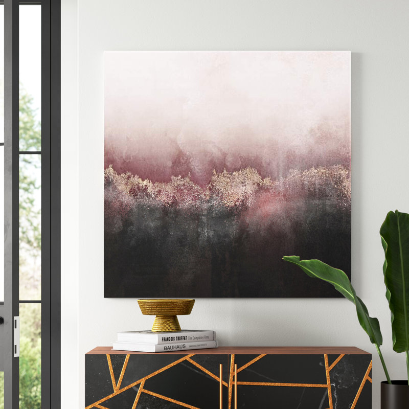 Pink Sky by Elisabeth Fredriksson - Print on Canvas, No Frame, 30.48 cm H x 30.48 cm W