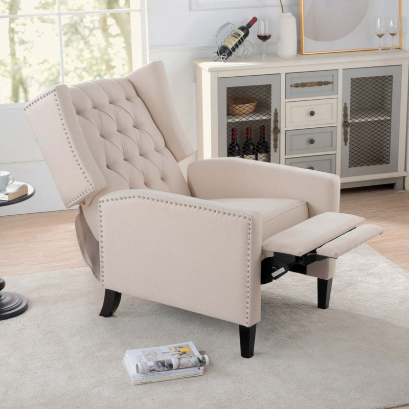 Fauteuil inclinable manuel, Tissu beige