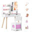 Ensemble de coiffeuse pour enfants avec 3 modes d'éclairage, luminosité réglable, armoire de toilette blanche-38641189