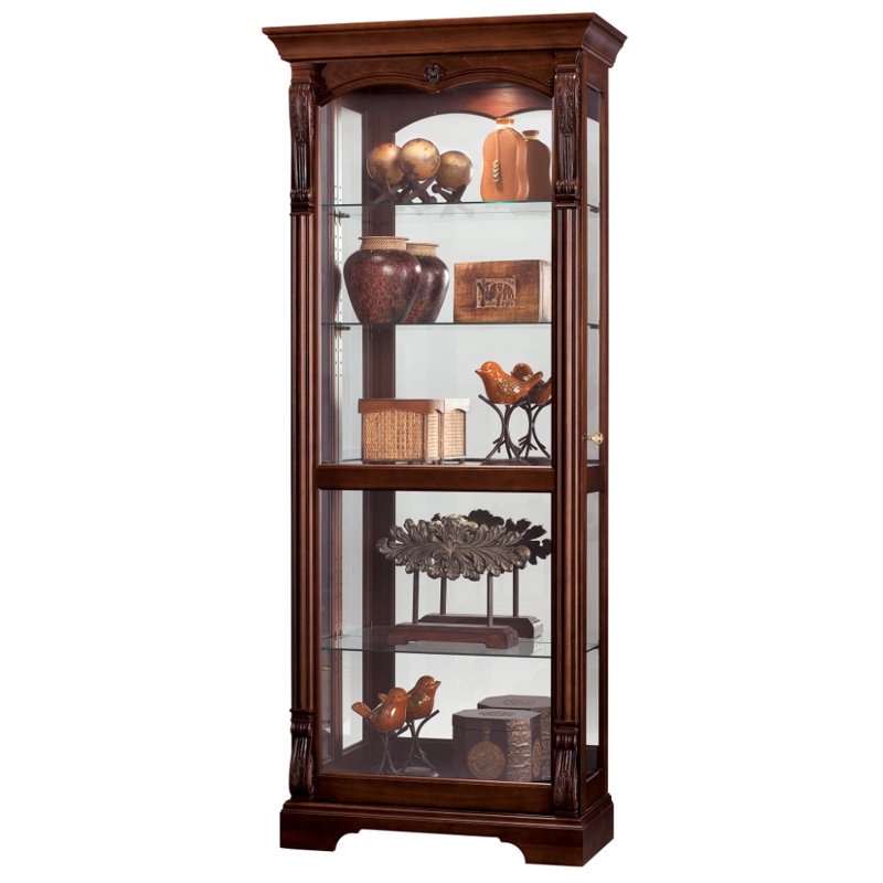 Bernadette Solid Wood Lighted Curio Cabinet