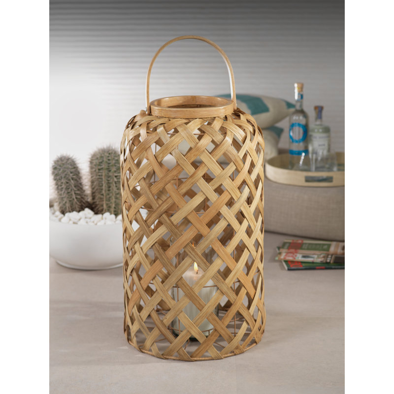 Samar Wood Tabletop Lantern, Large