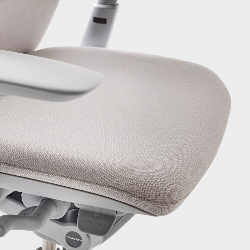 Haworth Zody Upholstered Office Chair - Standard Posture with Lumbar Support, Fog