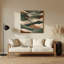 Art mural abstrait en métal beige 97-1812266593