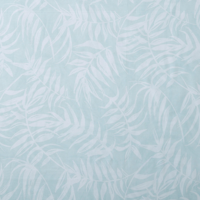 Art Of Palms Duvet Cover Set, Blue Floral, Queen Duvet Cover + 2 Standard Shams