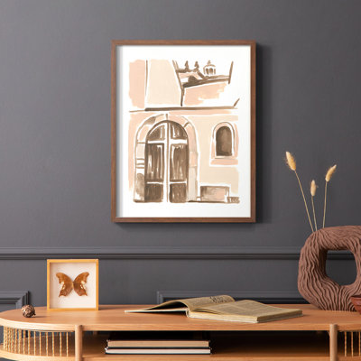 Blush Architecture Study V, reproduction encadrée - bois massif