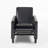 Black Fax Leather Push Back Chair For Elegant Home Décor