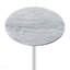 Table de bout, marbre gris texturé Orfeo, réglable