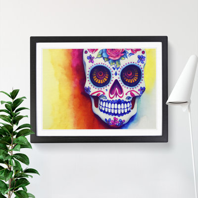 XH1022-9388X Unbelievable Floral Sugar Skull - Single Picture Frame Print