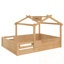 Lit double pleine grandeur avec garde-corps et toit-1197498380-1199171360
