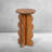 Scalloped Edge Accent Table in Walnut Finish-601132392