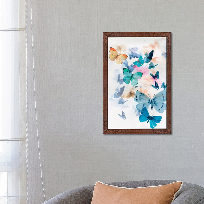 Fly Away by Aimee Wilson - Floater Frame Painting on Canvas, Brown Framed, 66.04 cm H x 45.72 cm W