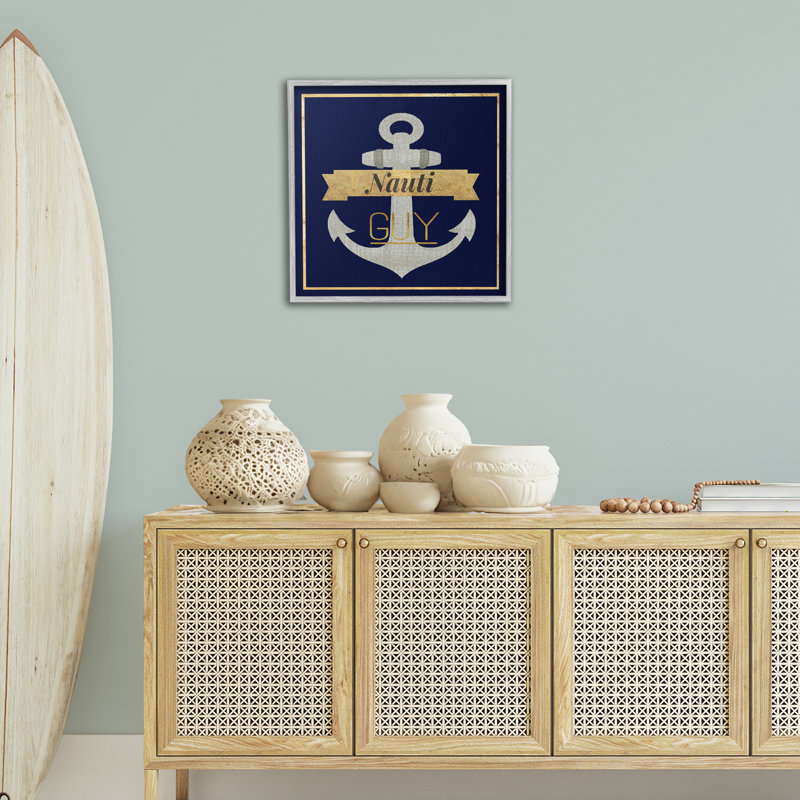 «Nauti Guy with Anchor», art de la giclée encadrée par Graffi *ee Studios, Estampe numérique Farmhouse, H 24 po x l 24 po
