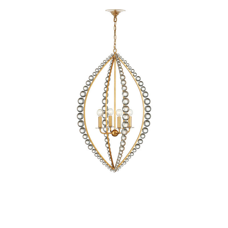 4 - Light Glass LED Chandelier