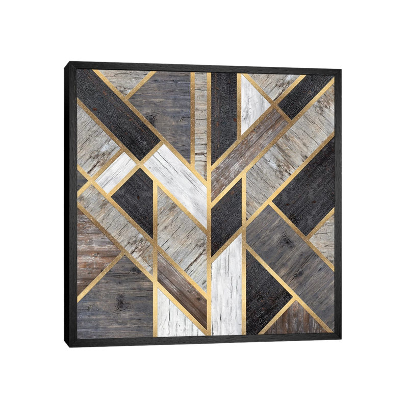 Rustic Scandinavian Design by Diego Tirigall - Print on Canvas, Black Framed, 45.72 cm H x 45.72 cm W