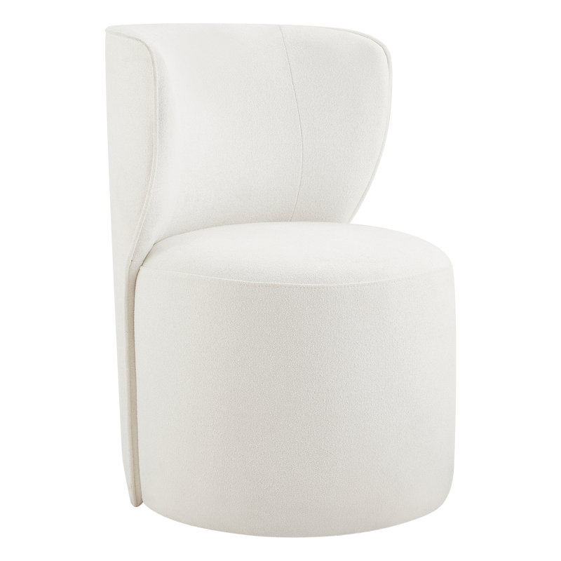 Chaise de salle à manger rembourrée Luckett, Ivoire élite