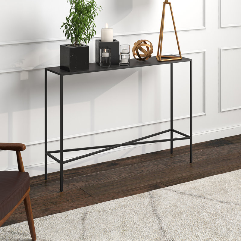 106.7cm Console Table, Blackened Bronze, 76.2 H x 106.68 W x 25.4 D cm