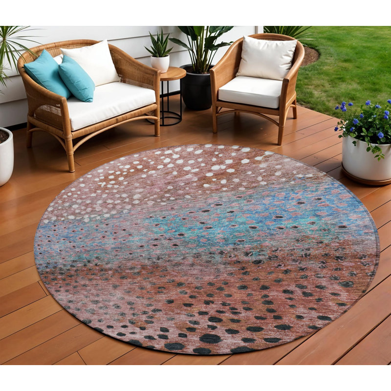 Tapis rond 8 po Terra Cotta