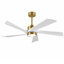 Ventilateur de plafond 5 lumières DEL transitionnel moderne en bois massif avec lumière à intensité variable et télécommande-1376541970-1376541968