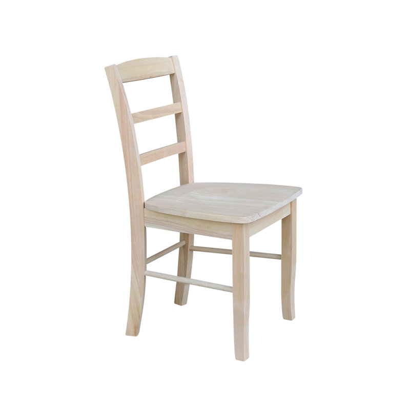 Chaise de salle à manger en bois massif Klynn, Non fini