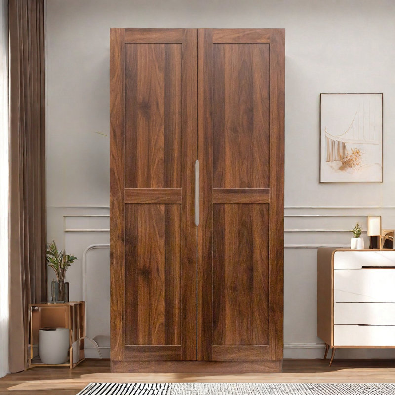 Armoire de cuisine 62,99 po, buffet autoportant en noyer avec portes et tablettes, armoire de rangement pour cuisine, salon et salle à manger