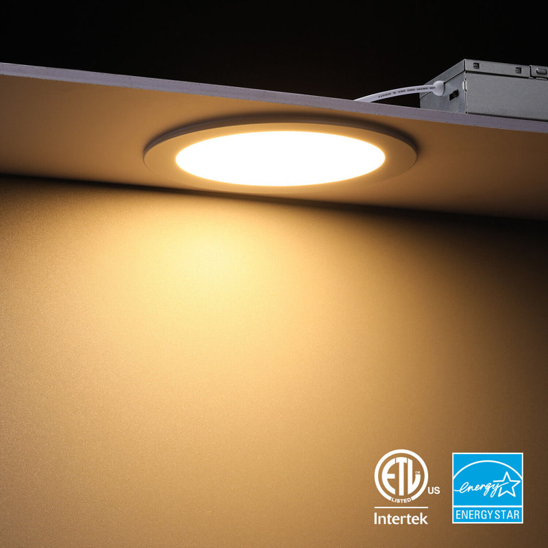 6" 5CCT Dimmable LED Recessed Light with Junction Box, 12W Ceiling Downlight