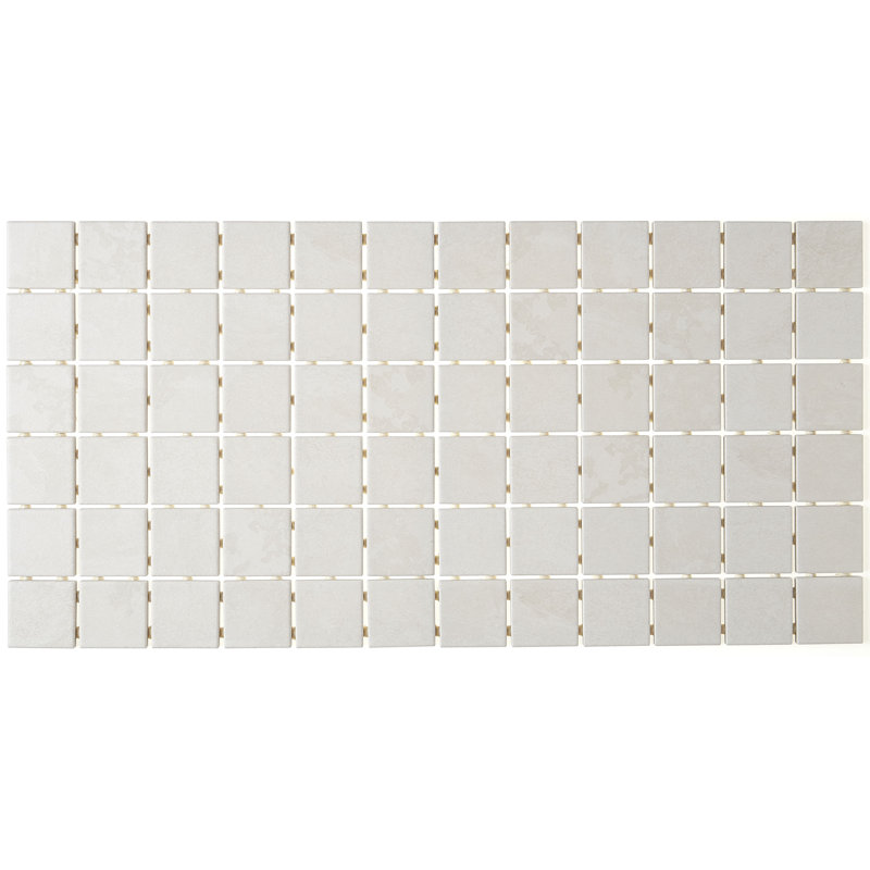 Tuile de mosaïque en céramique 2 po x 2 po blanc méta Slate Attaché