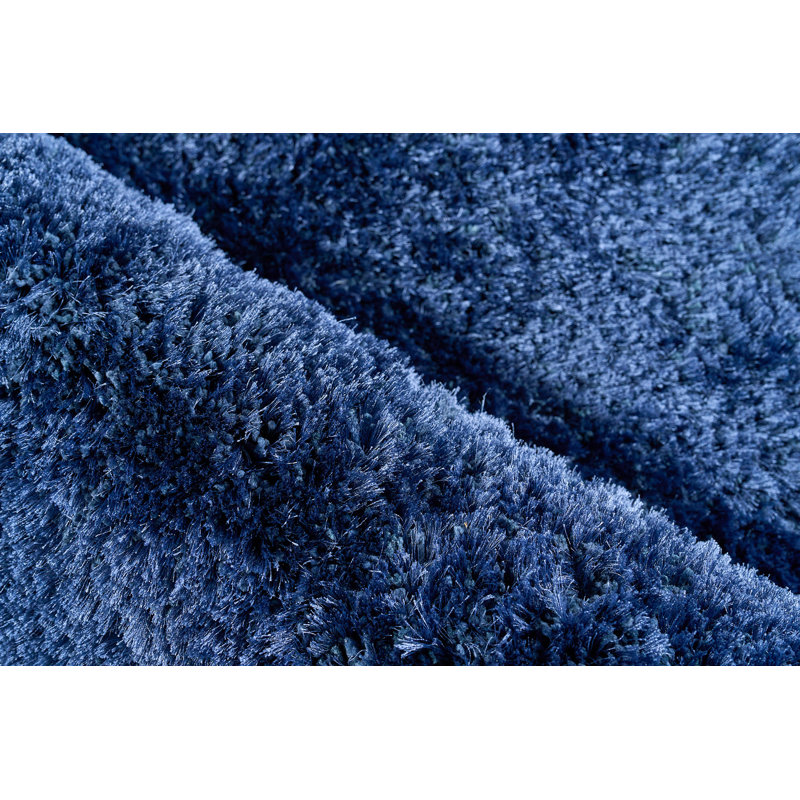 Sumo Shag Area Rug in Navy, Rectangle 5' x 8'