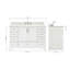 Meuble-lavabo simple avec plateau Abita 55-93359236