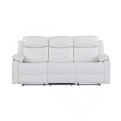White Reclining Sofa featuring LED Lights