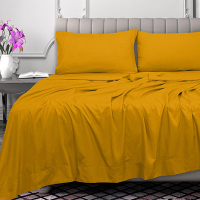Royale Linens 300 Thread Count 100% Long Staple Combed Cotton Flat Sheet - Super Soft - Top Sheets - Flat Sheet Sold Separately - Breathable, Cool & Crisp Percale Sheets Only