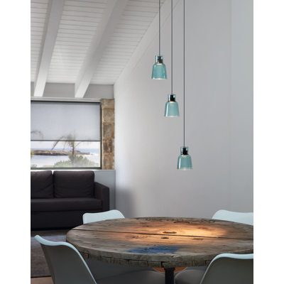 Drip Drop 3 - Light Ebony Black LED Cluster Pendant