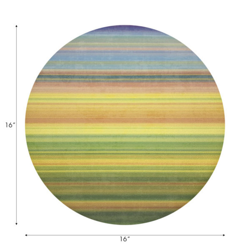 Gradient Greens Pebble 16" Vinyl Placemat, Yellow