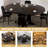 43.3-59 Inch Extendable Round/oval Wood Dining Table For 4-8 People, Space-saving Design With Extension Leaves & Cross Legs For Kitchen And Living Room-1442498435