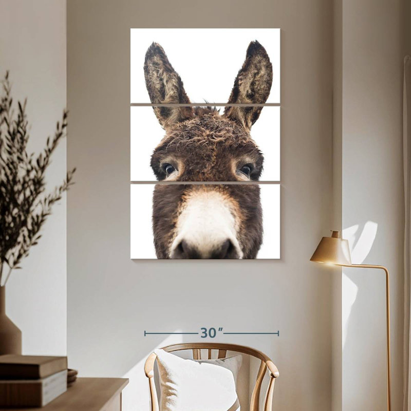 Brampt Peeking Donkey, 65" H x 42" W