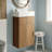 Modern Floating Bathroom Vanity with Intergrated Ceramic Basin and Storage