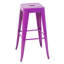 Tabourets de bar en métal de 30 po sans dossier de 4 po de couleur mauve, non empilables, détachables et faciles à assembler, idéaux pour un îlot de cuisine, un bar ou une salle à manger - métal imperméable, structure stable 4, sans effort